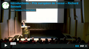 Introductions - Prix Européen de l’Essai - Richard Sennett